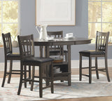 KILEEN Gray 60" Wide Storage Counter Table with Extension