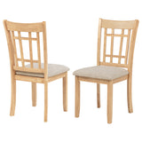 KILEEN Natural 5 Piece Storage Dining Set with Extension