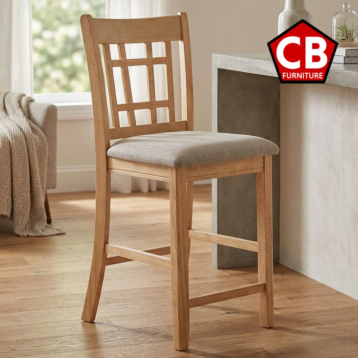 KILEEN Natural 19" Wide Counter Chair