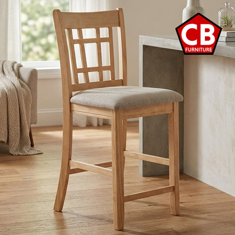 KILEEN Natural 5 Piece Counter Height Set