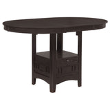 KILEEN Dark Brown 60" x 42" Storage Counter Table with Extension
