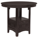 KILEEN Dark Brown 60" x 42" Storage Counter Table with Extension