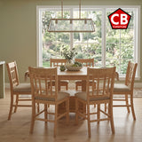 KILEEN Natural 7 Piece Counter Height Set