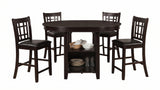 KILEEN Dark Brown 7-Piece Counter Height Set