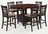 KILEEN Chestnut 7 Piece Counter Height Set