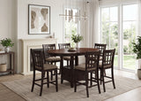 KILEEN Chestnut 7 Piece Counter Height Set