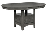 KILEEN Gray 60" x 42" Storage Dining Table with Extension