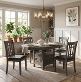KILEEN Gray 60" x 42" Storage Dining Table with Extension