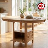 KILEEN Natural 5 Piece Counter Height Set