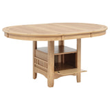 KILEEN Natural 60" x 42" Storage Dining Table with Extension