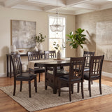 KILEEN Dark Brown 7 Piece Dining Set