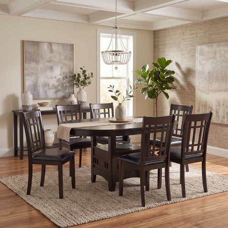 KILEEN Dark Brown 7 Piece Dining Set