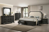 KINGSWOOD Black Charcoal 7 Piece Bedroom Set