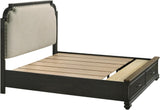 KINGSWOOD Black Charcoal 7 Piece Bedroom Set