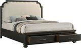 KINGSWOOD Black Charcoal 7 Piece Bedroom Set