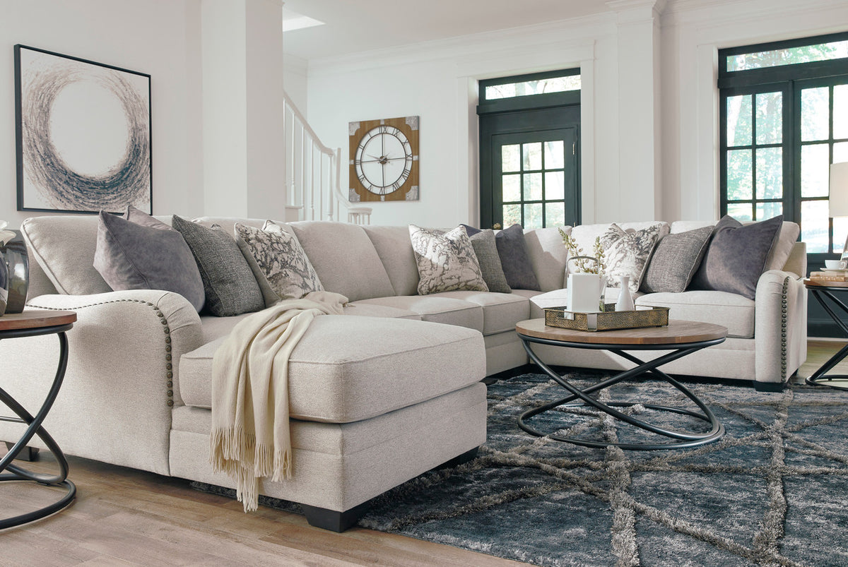 KLIPTON Beige 127" Wide Sectional