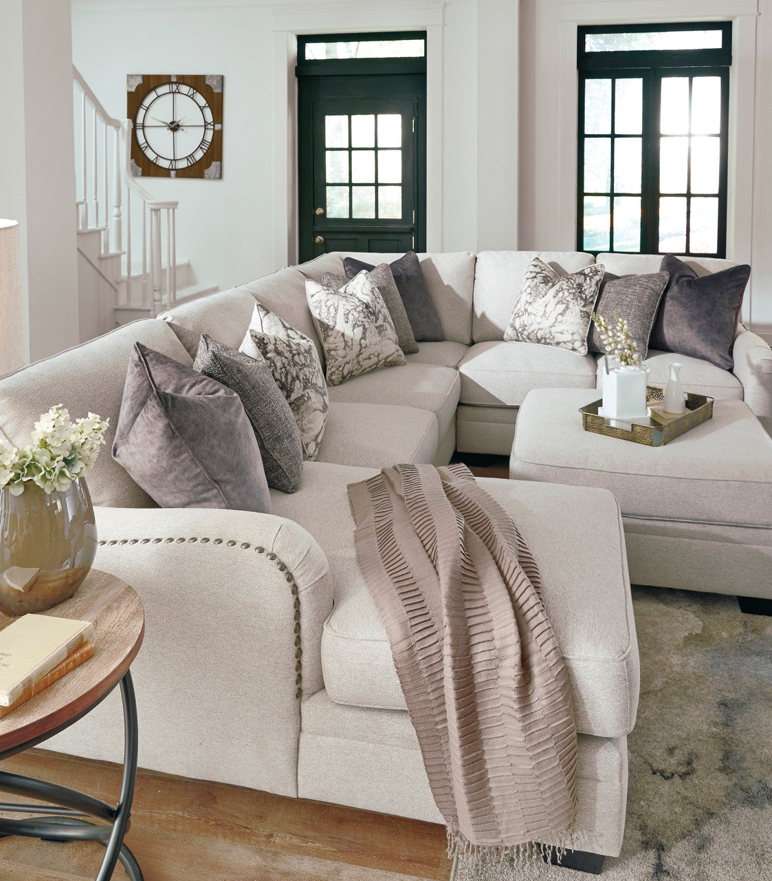 KLIPTON Beige 127" Wide Sectional