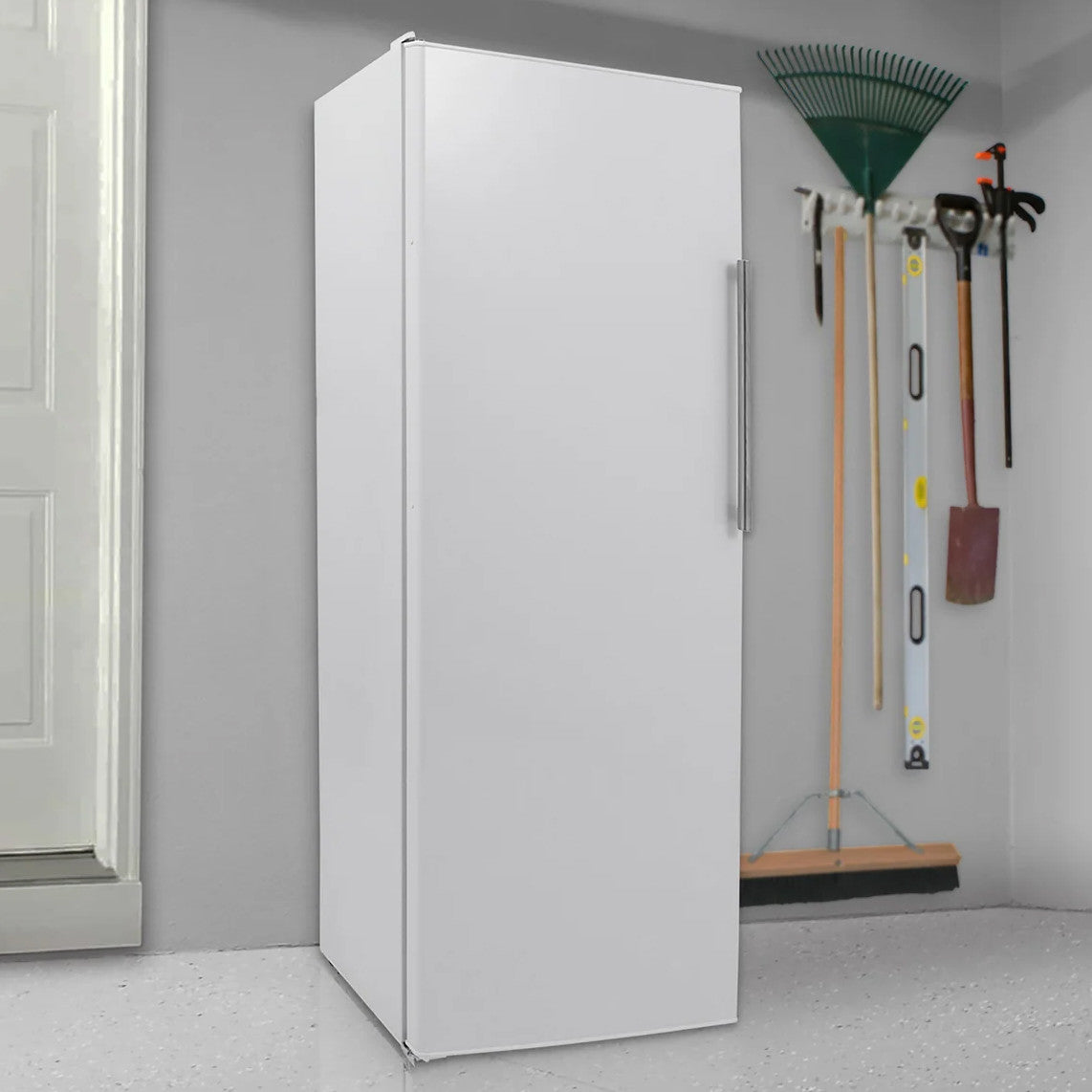 KOHEN U26 White 11 Cu. Ft. Upright Freezer - Garage Ready