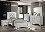 KRISTAL White Youth LED Bedroom Set