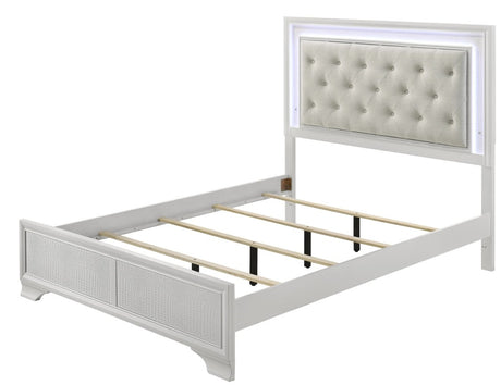 KRISTAL White Youth LED Bedroom Set
