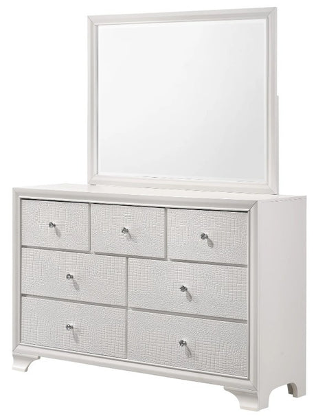 KRISTAL White Youth LED Bedroom Set
