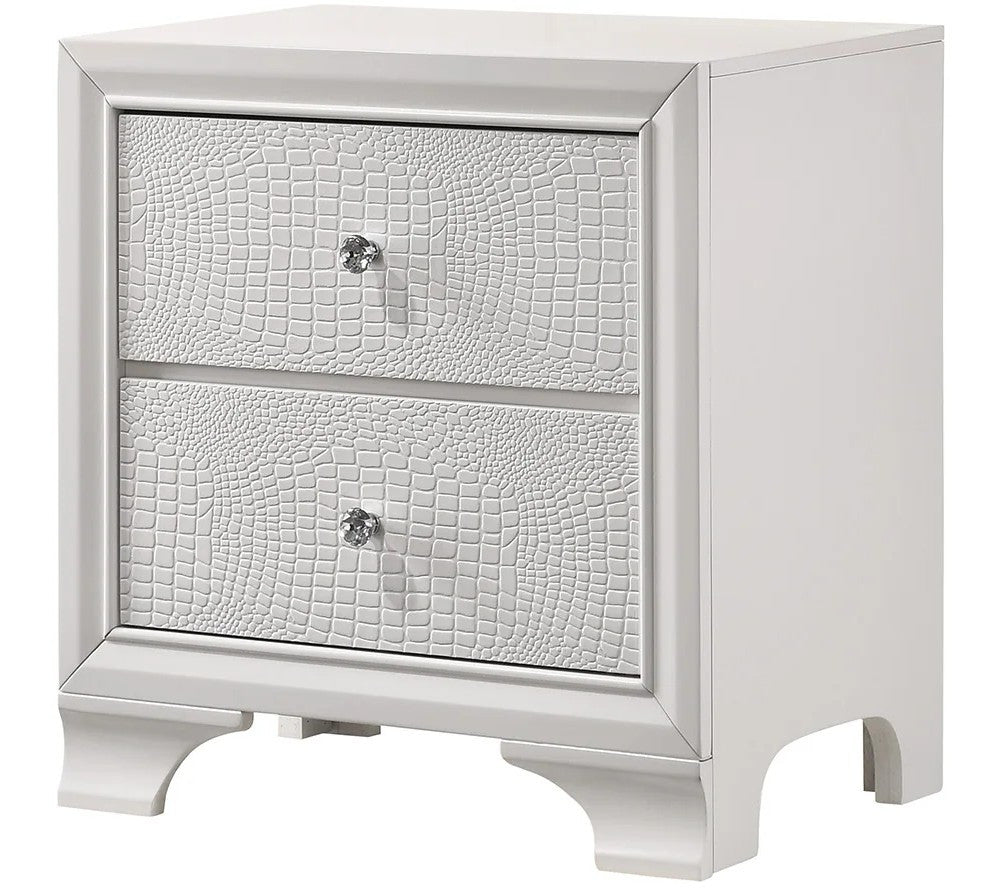 KRISTAL White Youth LED Bedroom Set
