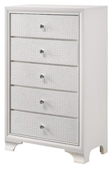 KRISTAL White Youth LED Bedroom Set