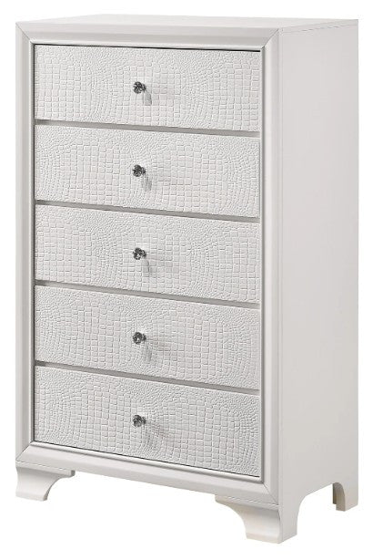 KRISTAL White Youth LED Bedroom Set