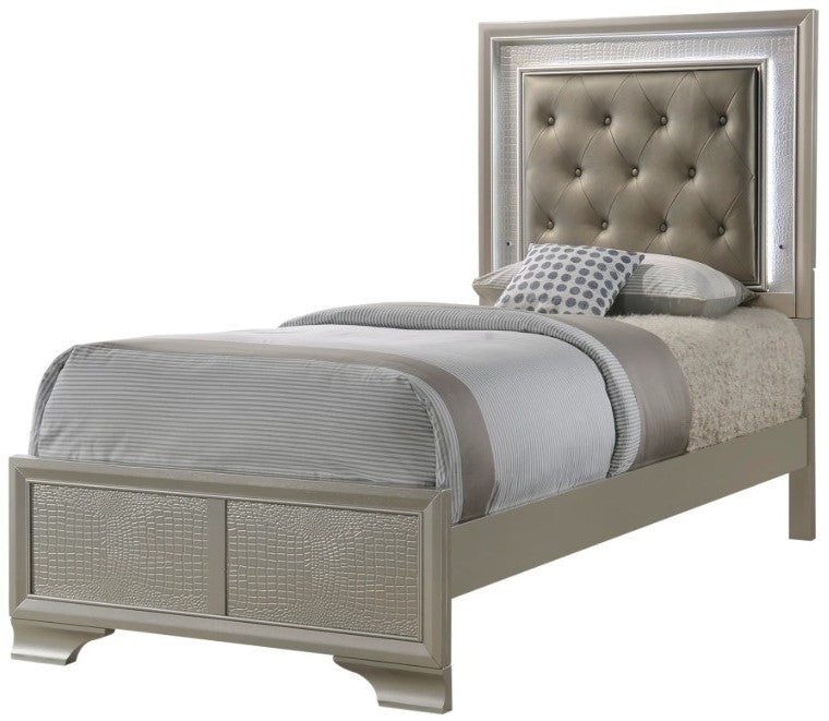 KRISTAL Champagne Youth LED Bedroom Set