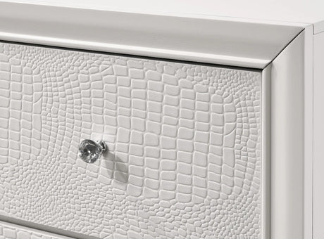 KRISTAL White Youth LED Bedroom Set