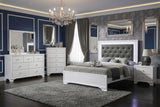 KRISTAL White & Gray Youth LED Bedroom Set