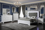 KRISTAL White 59" Height Bed with LED Lights