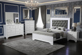 KRISTAL White 59" Height Bed with LED Lights