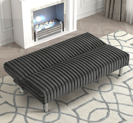 KYRA Dark Gray Corduroy 66" Wide Sofa Bed