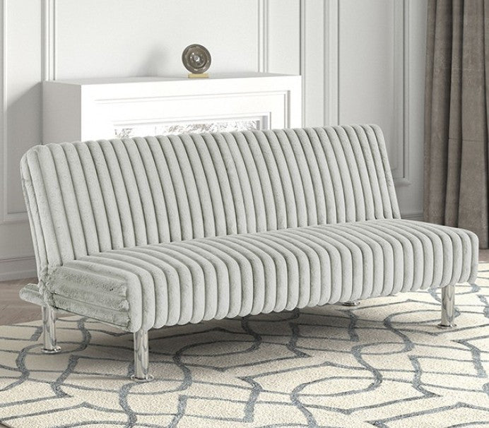 KYRA Light Gray Corduroy 66" Wide Sofa Bed