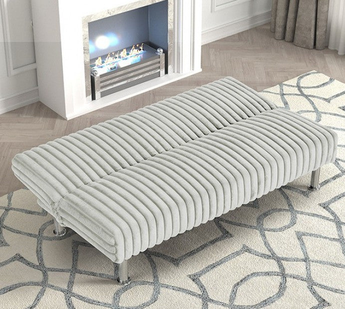 KYRA Light Gray Corduroy 66" Wide Sofa Bed