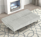 KYRA Light Gray Corduroy 66" Wide Sofa Bed