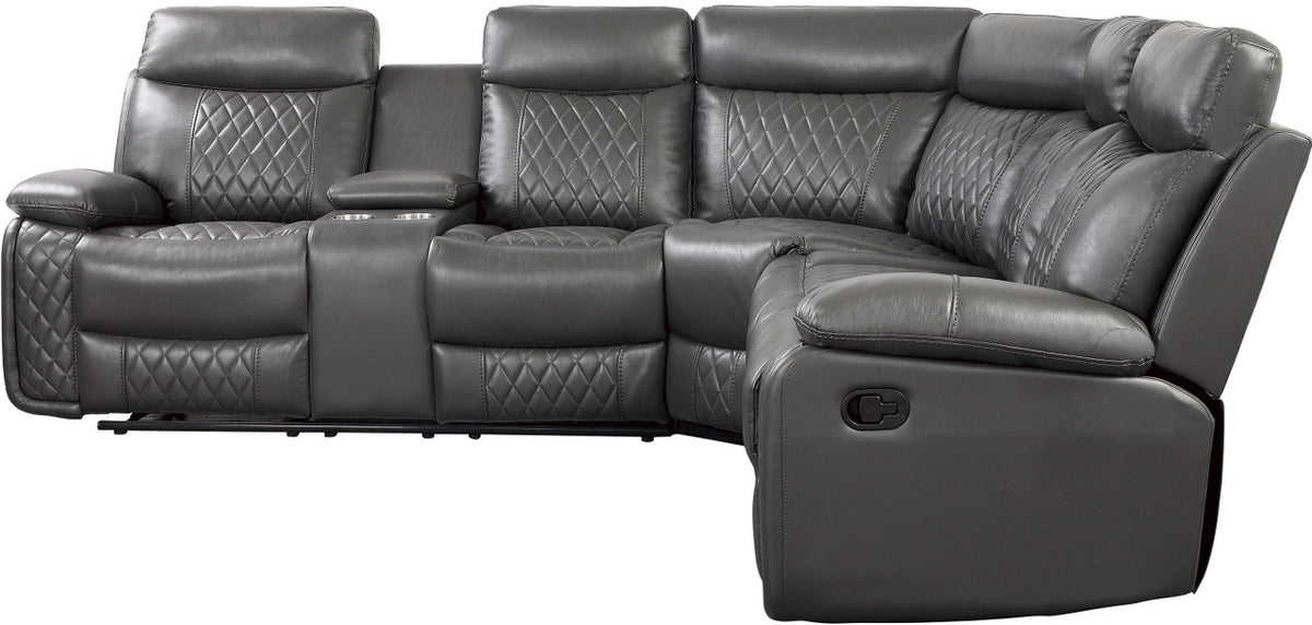 KYRIE Gray 98" Wide Reclining Sectional