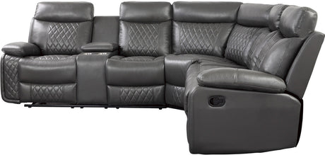 KYRIE Gray 98" Wide Reclining Sectional