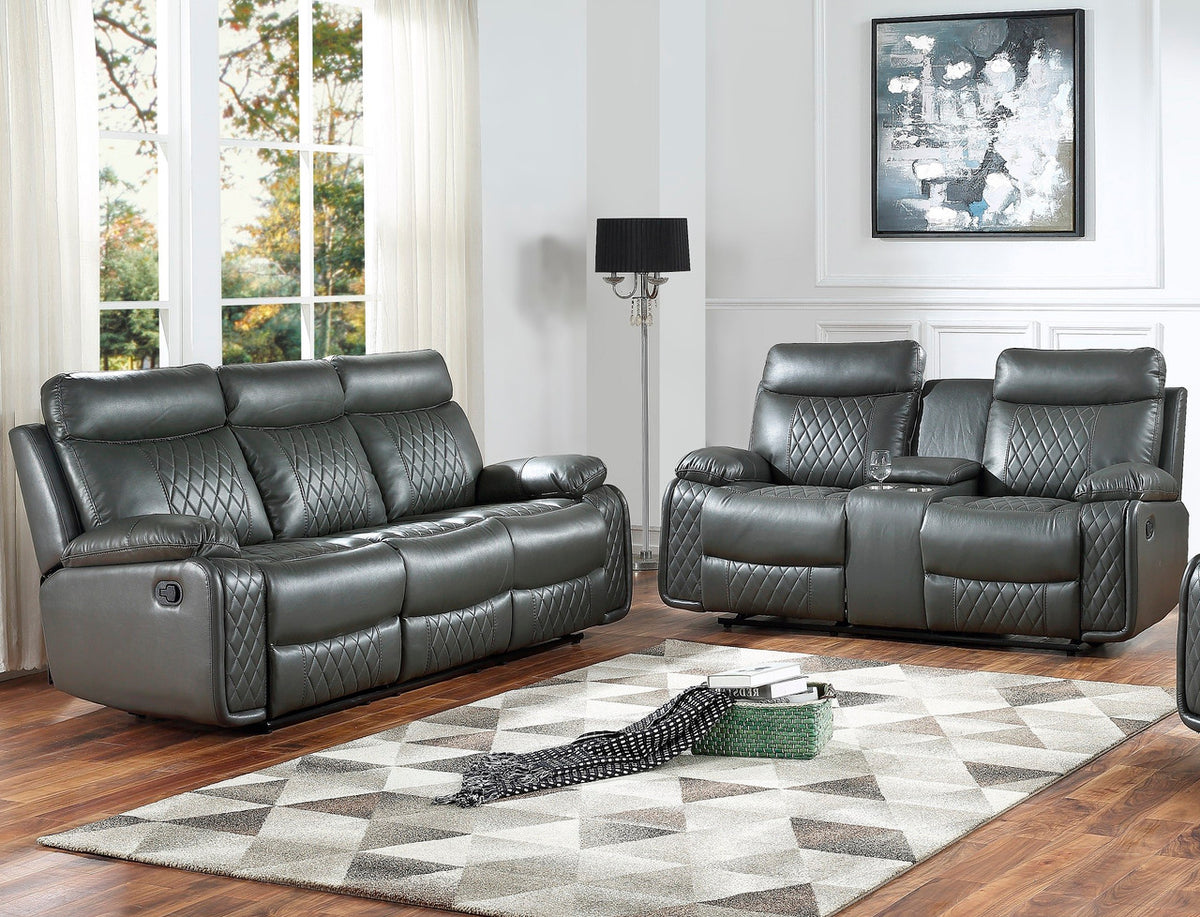 KYRIE Gray Reclining Sofa & Loveseat