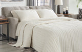 KAIRO Beige Gray 75" Wide Full Size Sofa Sleeper
