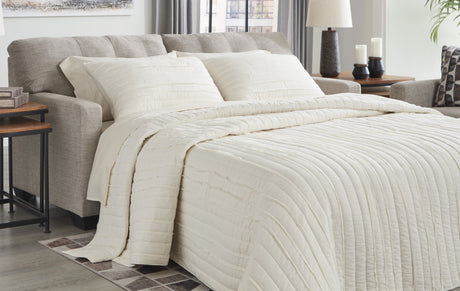KAIRO Beige Gray 75" Wide Full Size Sofa Sleeper