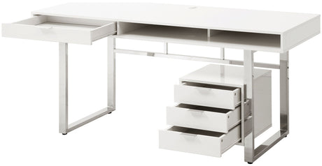 KAIYA 65'' Wide White Desk