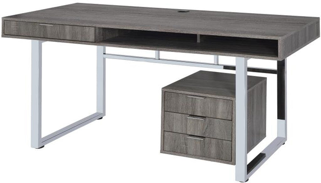KAIYA 65'' Wide Gray Desk