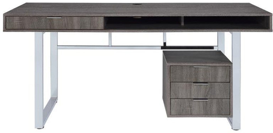 KAIYA 65'' Wide Gray Desk