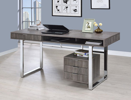 KAIYA 65'' Wide Gray Desk