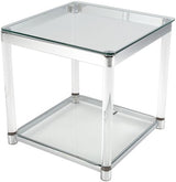 KALISTA 24" Wide End Table with Acrylic Legs