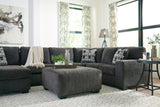 KAVANA Gray 39" Wide Oversized Ottoman