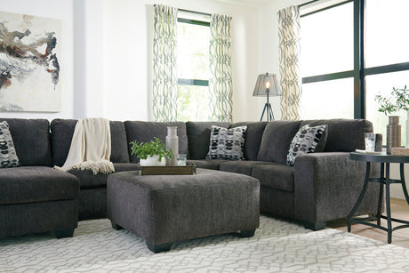 KAVANA Gray 39" Wide Oversized Ottoman