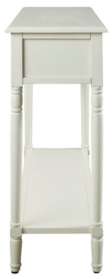 Keelan White Sofa Table